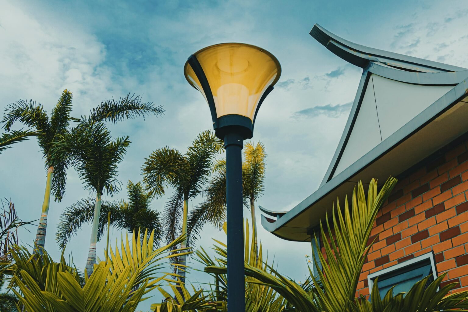 self cleaning street light palm oil